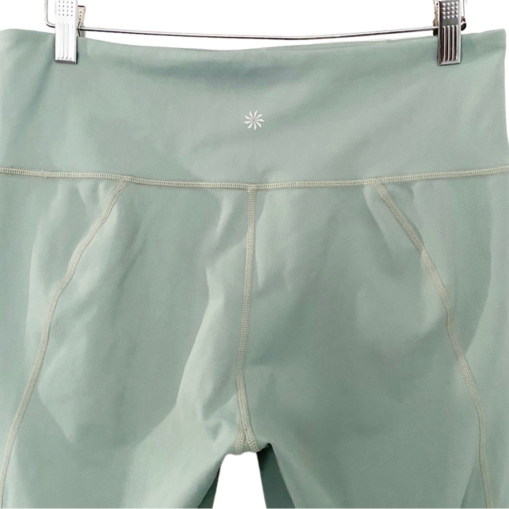 Athleta Athleta Eclipse 7/8 Tights Seafoam Green Sage Mesh Size Large - Picture 6 of 9